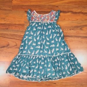 Mini Boden Rabbit/Floral Dress